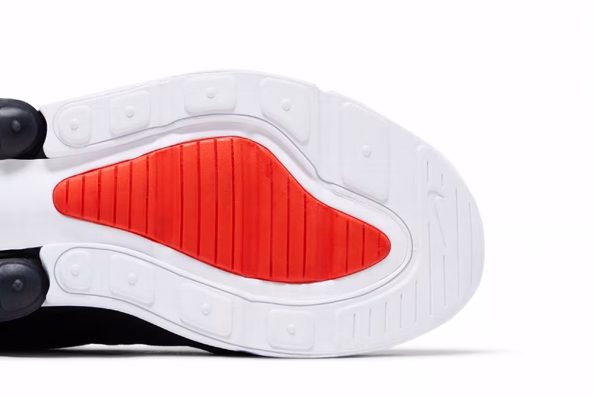 Nike Air Max 270 GS Midnight Navy Picante Red, view 6