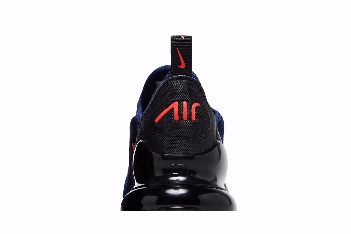 Nike Air Max 270 GS Midnight Navy Picante Red, view 8