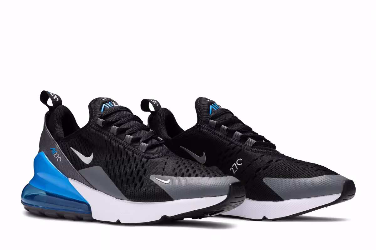 Nike Air Max 270 GS Black Light Photo Blue, view 9