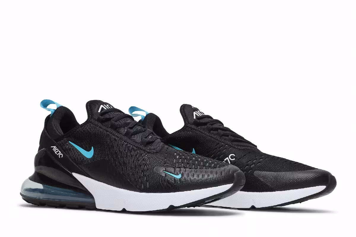 Nike Air Max 270 Black Light Blue Fury, view 9