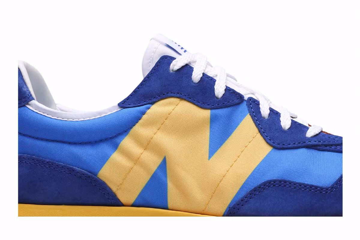 New Balance 327 Marine Blue Orange, view 3