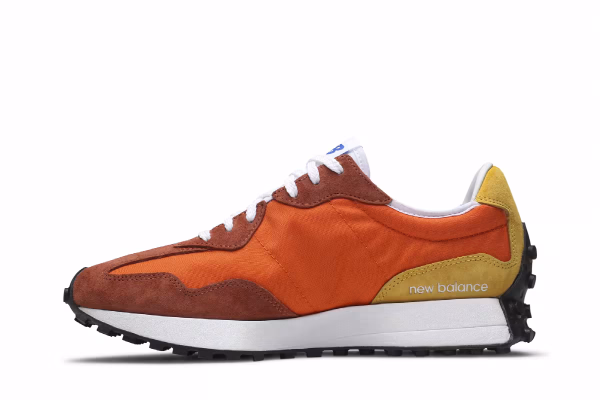 New Balance 327 Marine Blue Orange, view 4