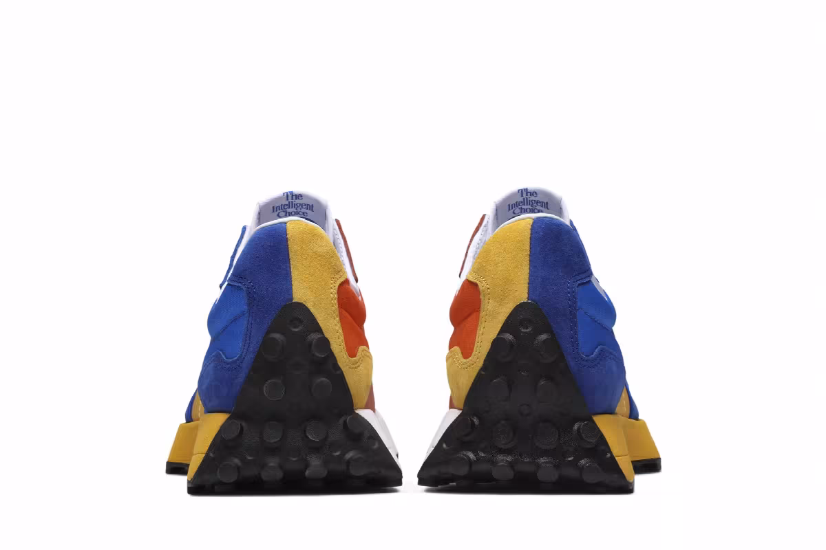 New Balance 327 Marine Blue Orange, view 7