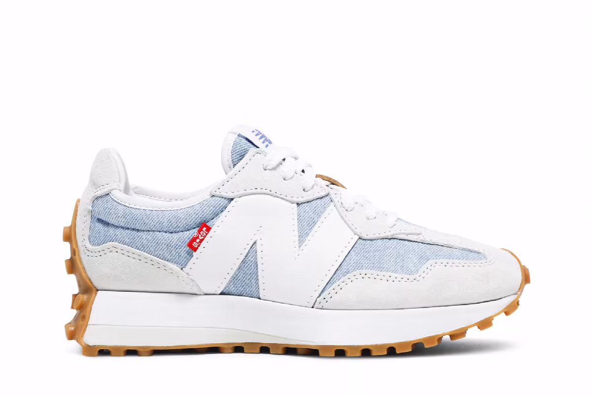 Levi's x New Balance Women's 327 Light Wash Denim, view 2