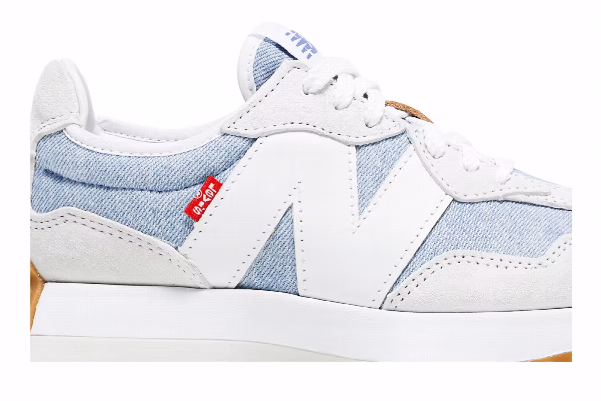 Levi's x New Balance Women's 327 Light Wash Denim, view 3