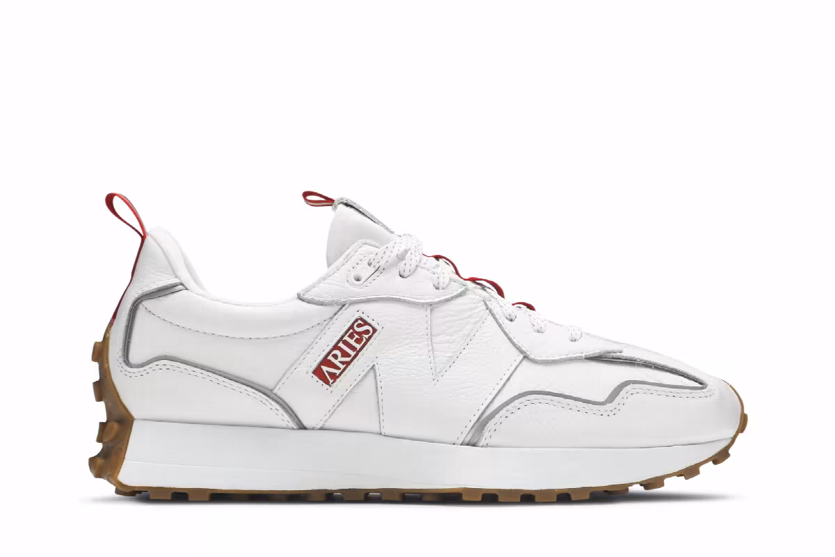 Aries x New Balance 327 INVINCIBLE II - White, view 2