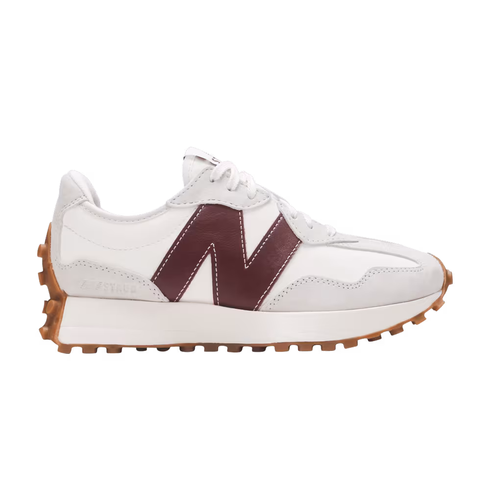 New Balance STAUD x Women's 327 Grey Burgundy