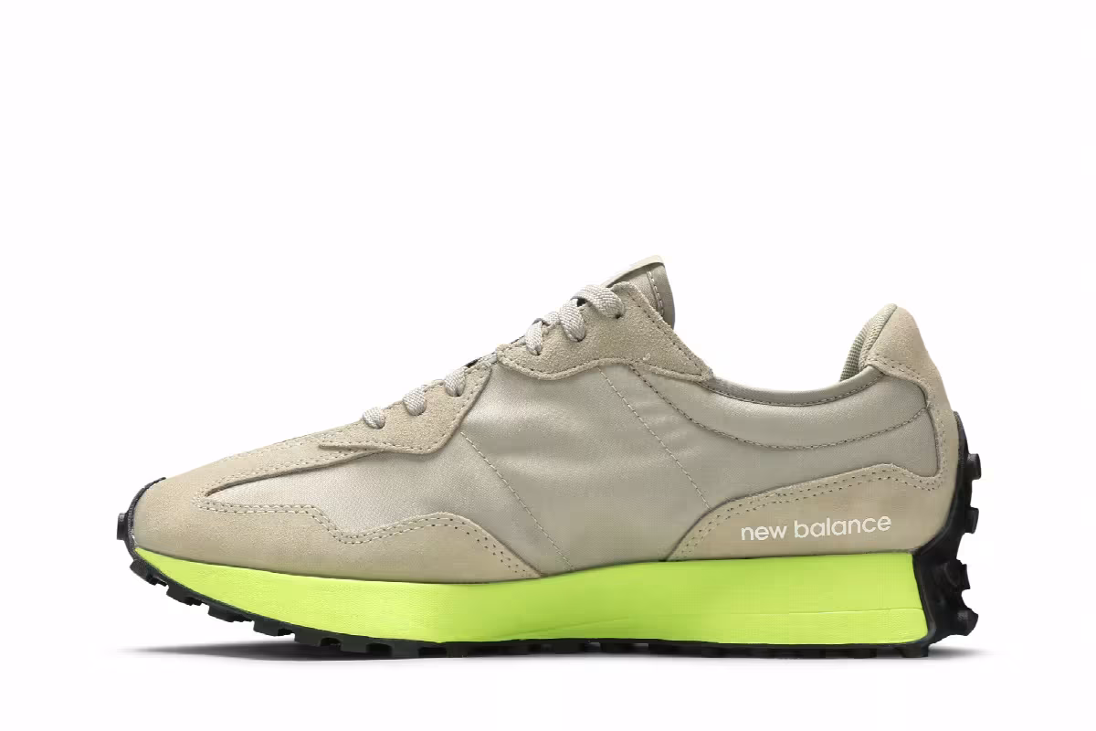 New Balance 327 Grey Oak Lemon Slush, view 4