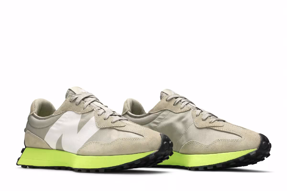 New Balance 327 Grey Oak Lemon Slush, view 9