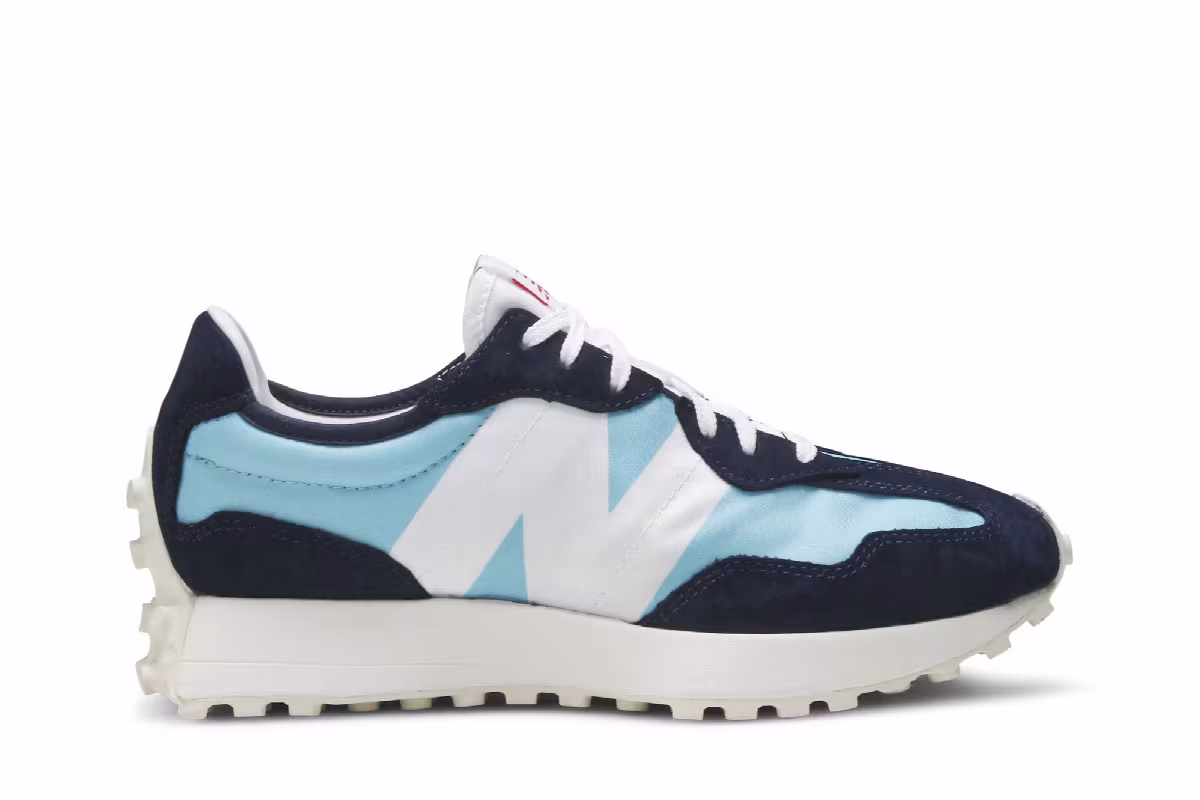 New Balance Women's 327 Wax Blue, view 2