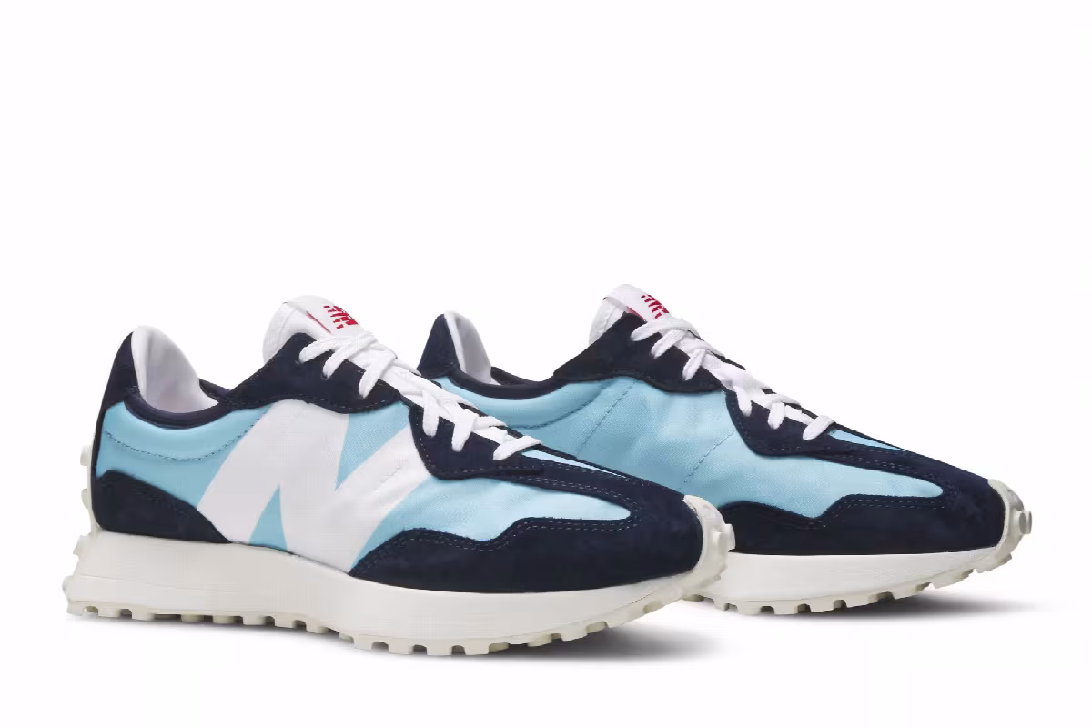 New Balance Women's 327 Wax Blue, view 9