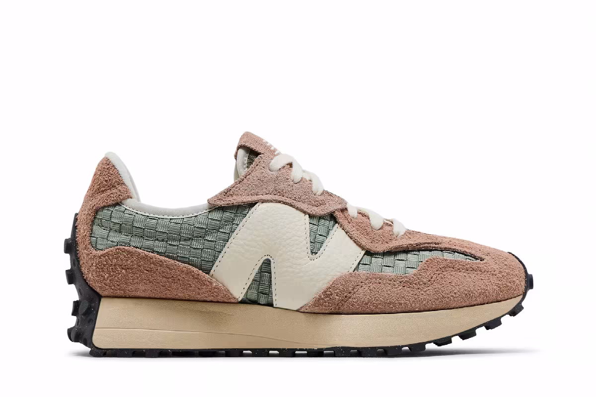 New Balance 327 Woven Pack - Flat Taupe Olivine, view 2