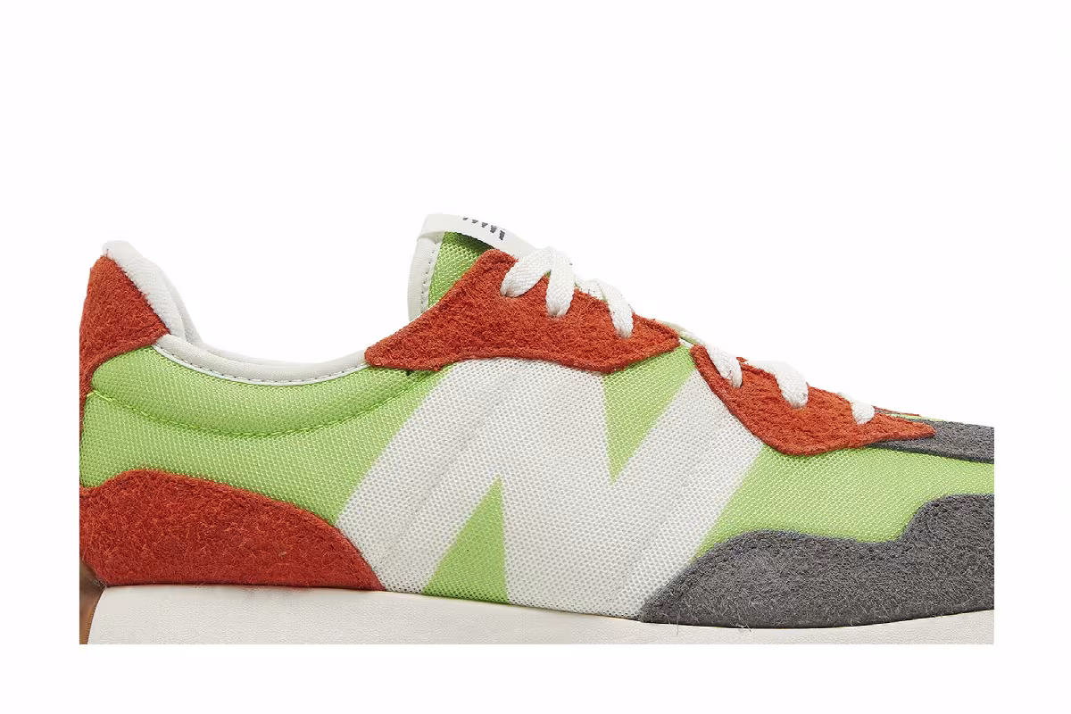 New Balance 327 Fluorescent Green, view 3