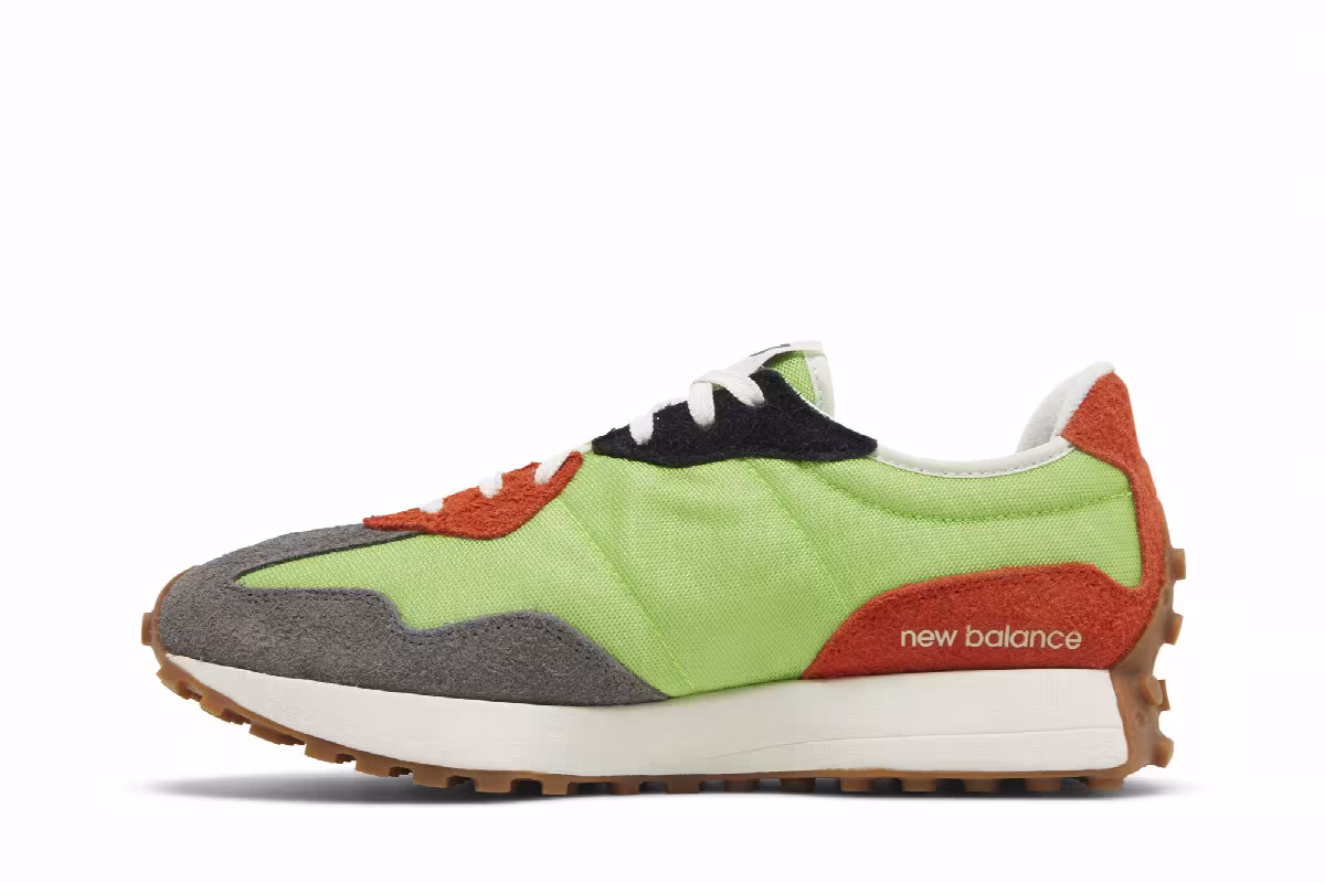 New Balance 327 Fluorescent Green, view 4