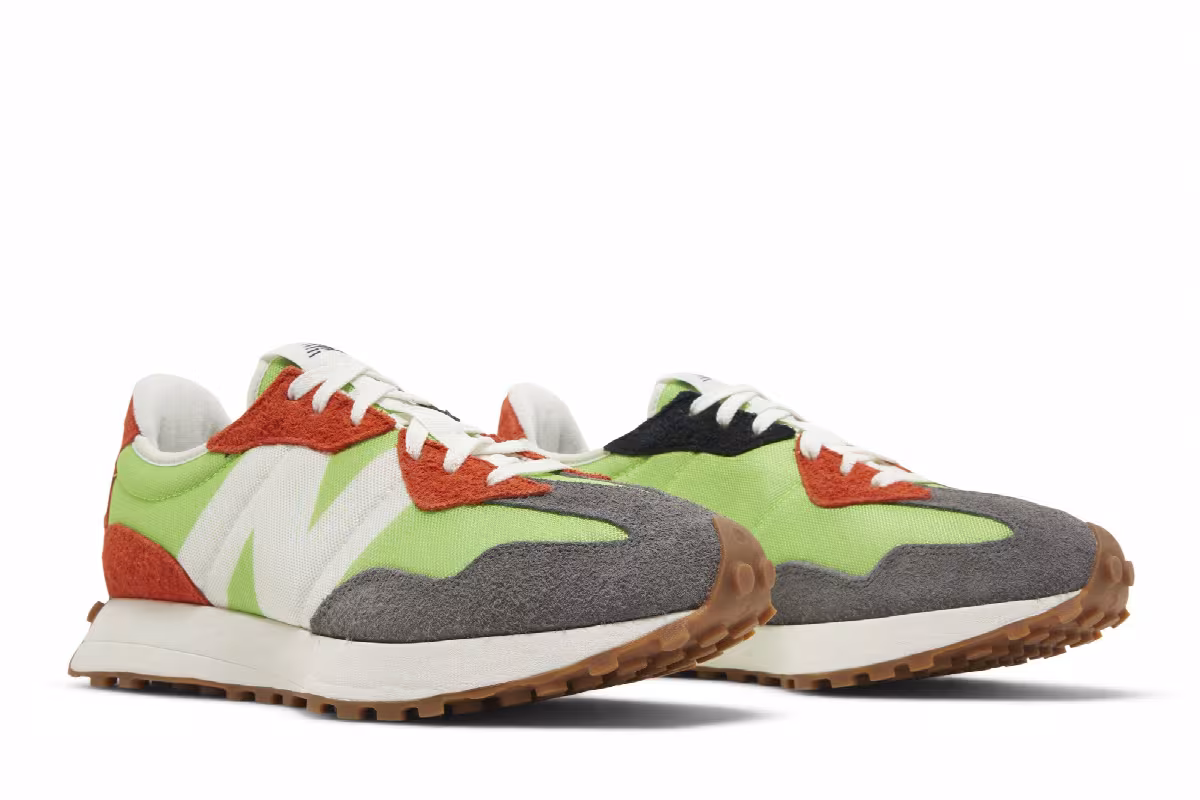 New Balance 327 Fluorescent Green, view 9