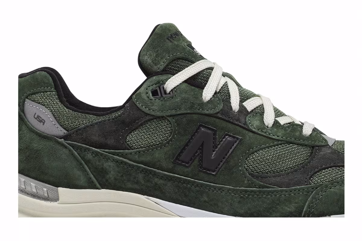 JJJJound x New Balance 992 Made in USA Mossy Green, view 3