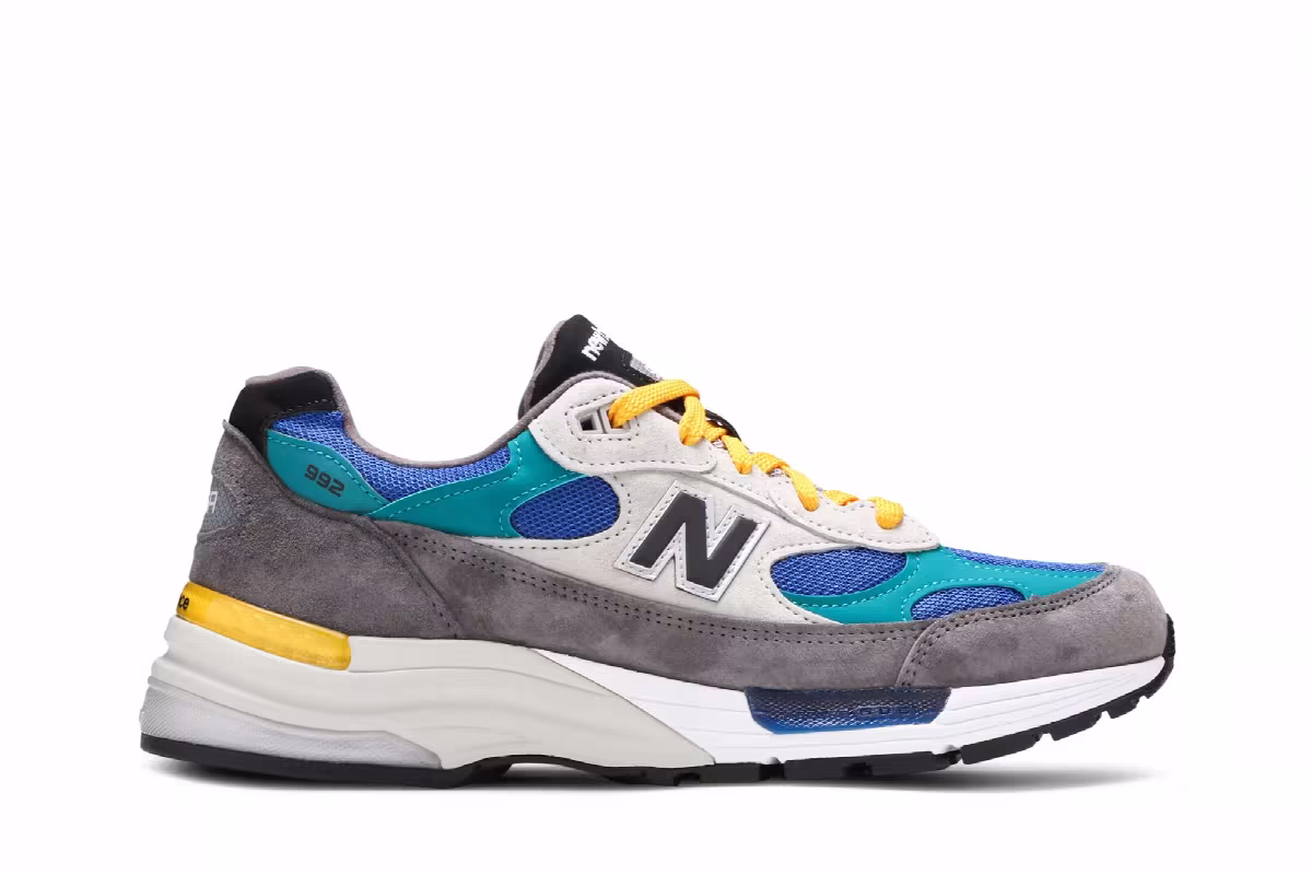 New Balance 992 Made in USA Colorblock, view 2