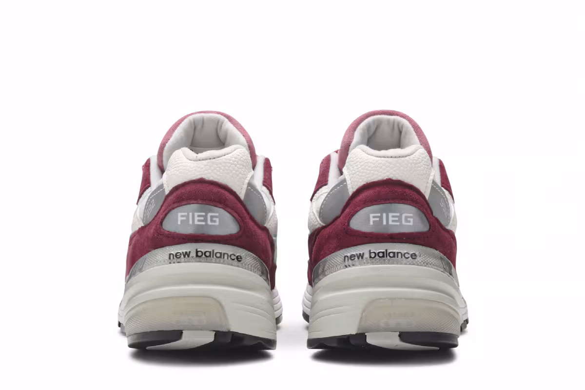 Kith x New Balance 992 Made in USA Kithmas Collection - Burgundy Reef, view 7