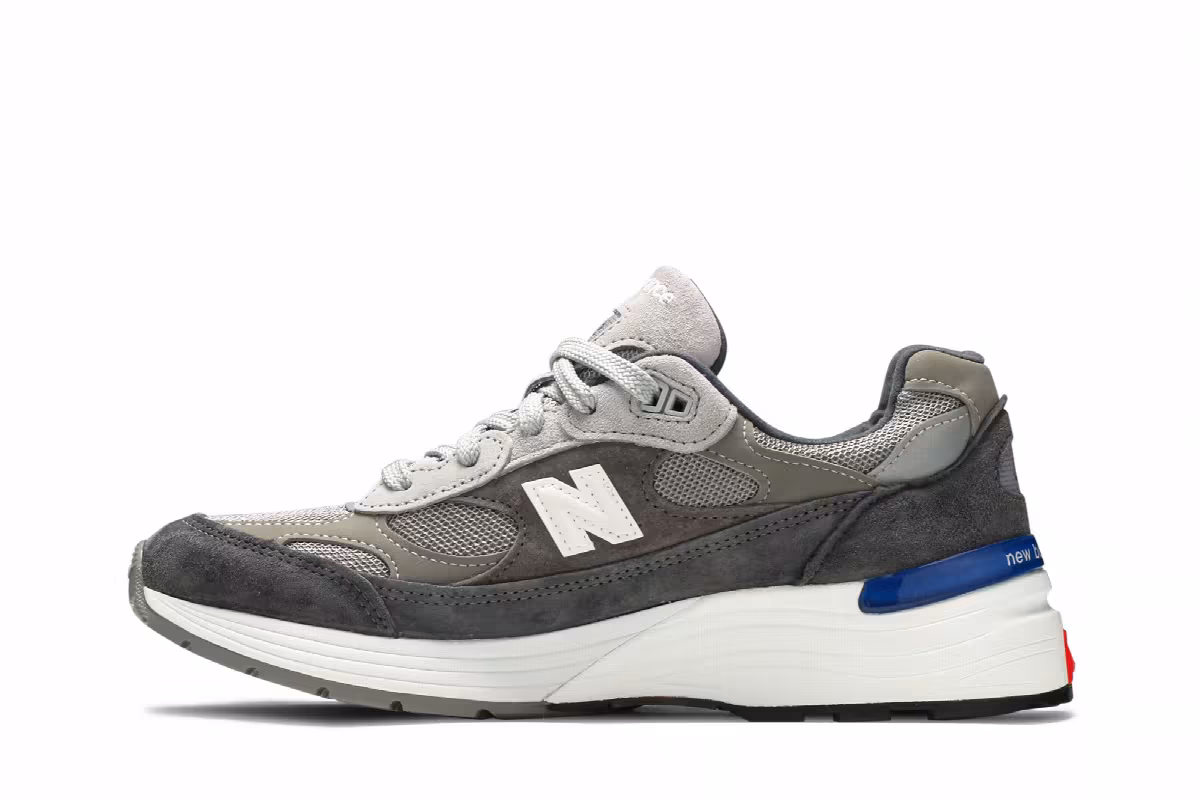New Balance 992 Made in USA Grey Blue Red, view 4