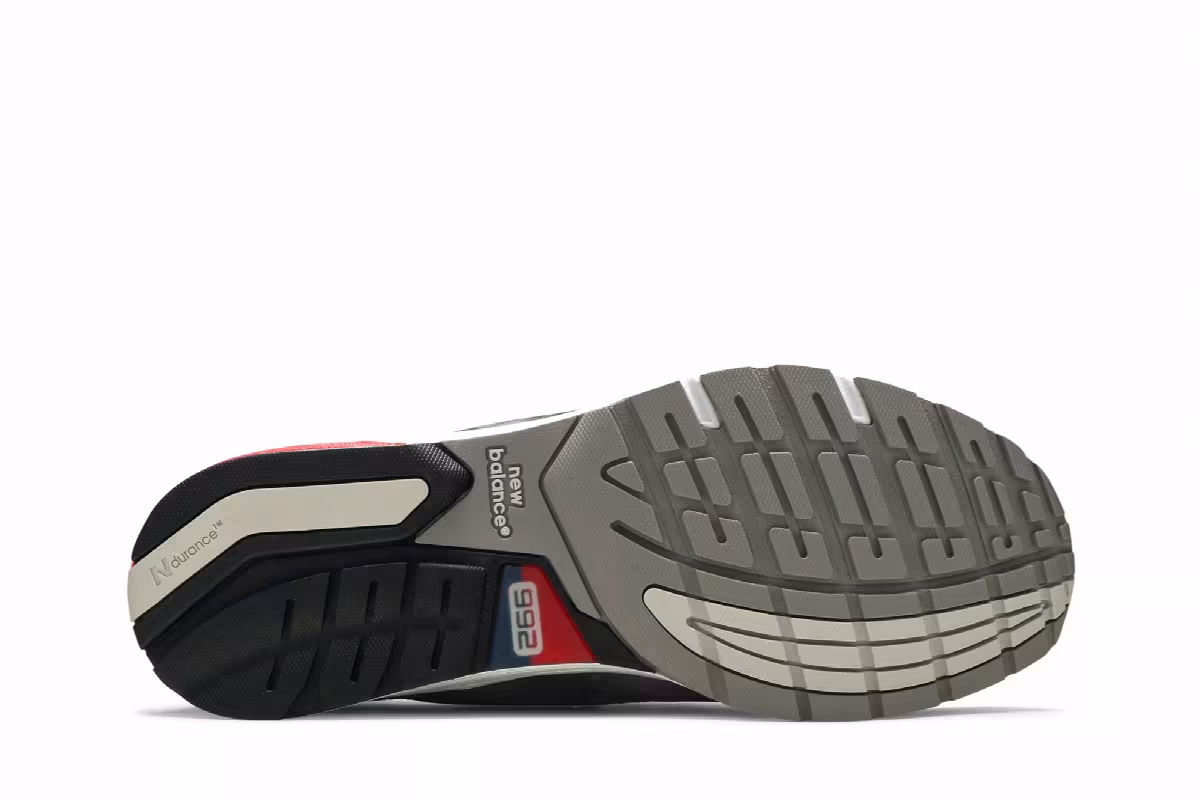 New Balance 992 Made in USA Grey Blue Red, view 5
