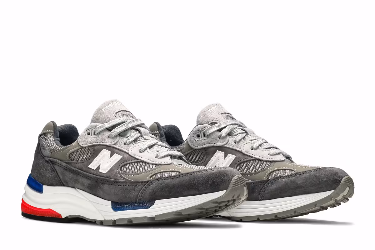 New Balance 992 Made in USA Grey Blue Red, view 9