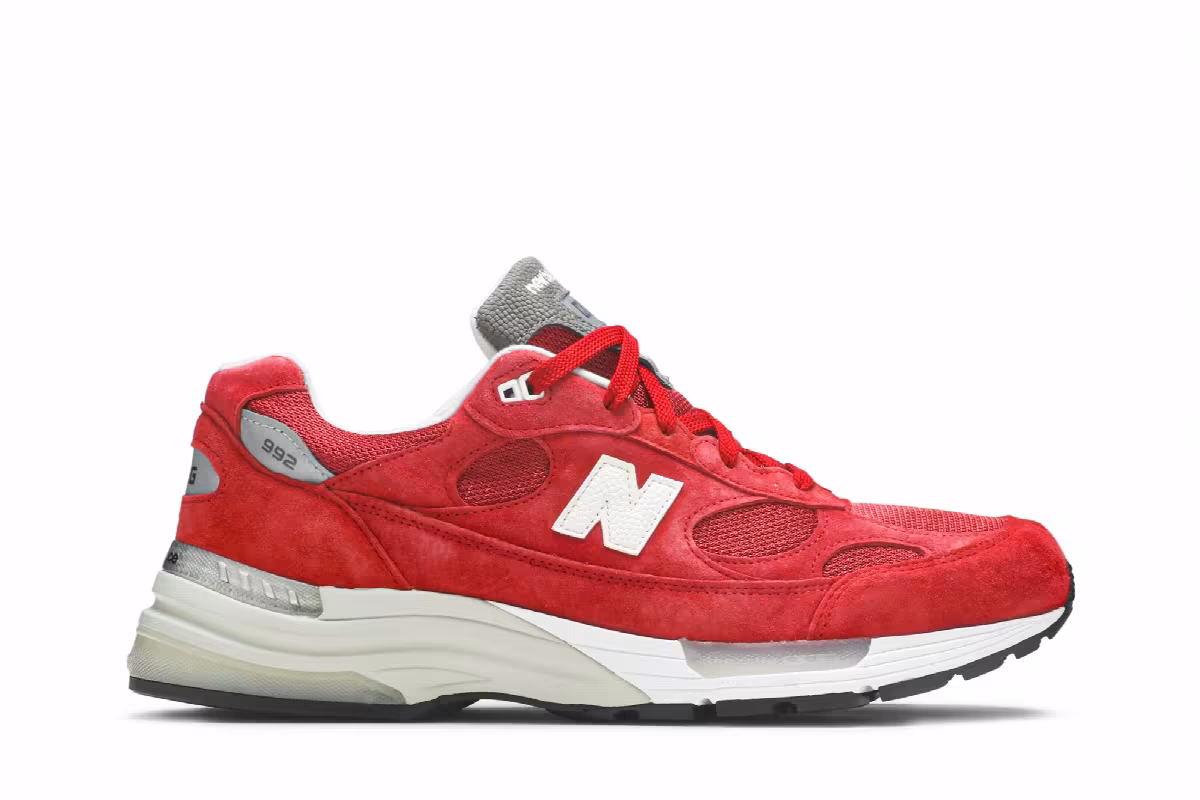 Kith x New Balance 992 Made in USA Kithmas Collection - Team Red, view 2