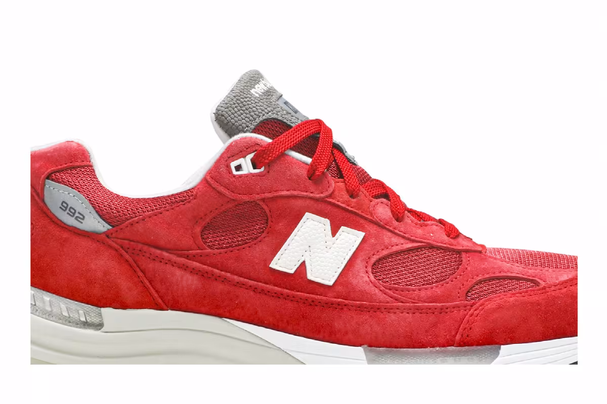 Kith x New Balance 992 Made in USA Kithmas Collection - Team Red, view 3