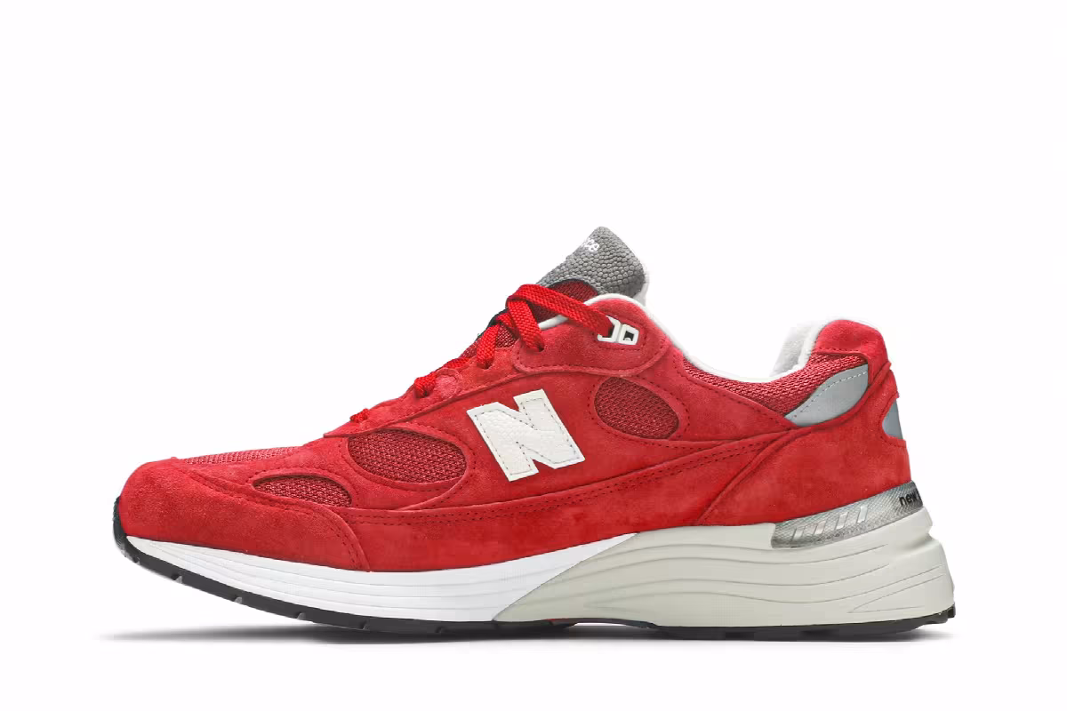 Kith x New Balance 992 Made in USA Kithmas Collection - Team Red, view 4