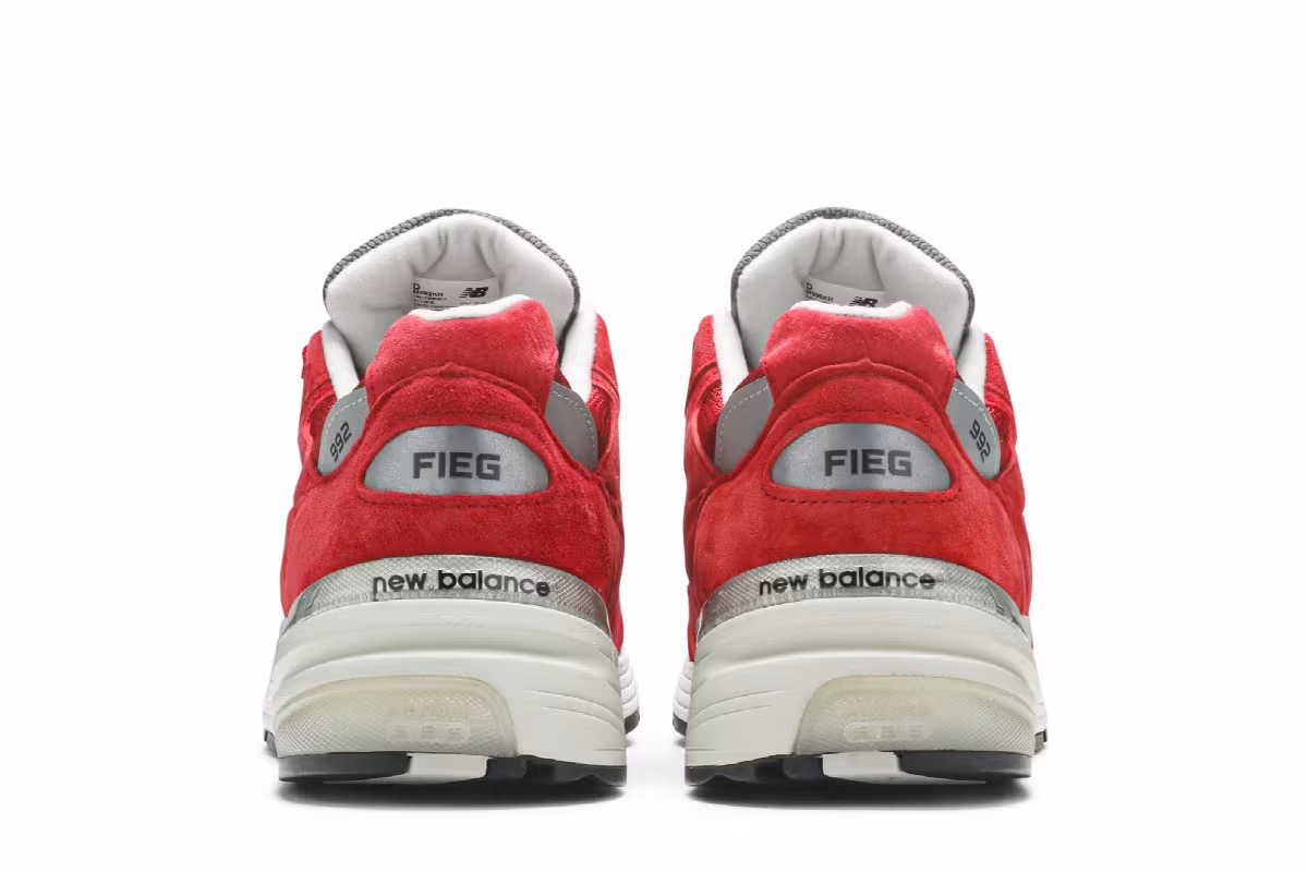 Kith x New Balance 992 Made in USA Kithmas Collection - Team Red, view 7