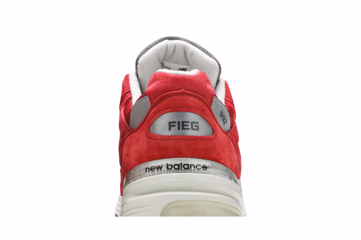 Kith x New Balance 992 Made in USA Kithmas Collection - Team Red, view 8