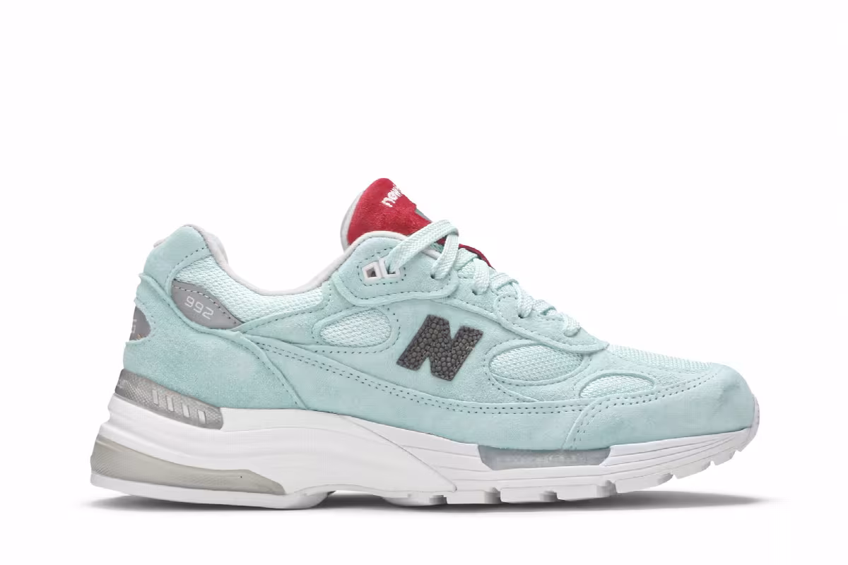 Kith x New Balance 992 Made in USA Kithmas Collection - Light Reef, view 2