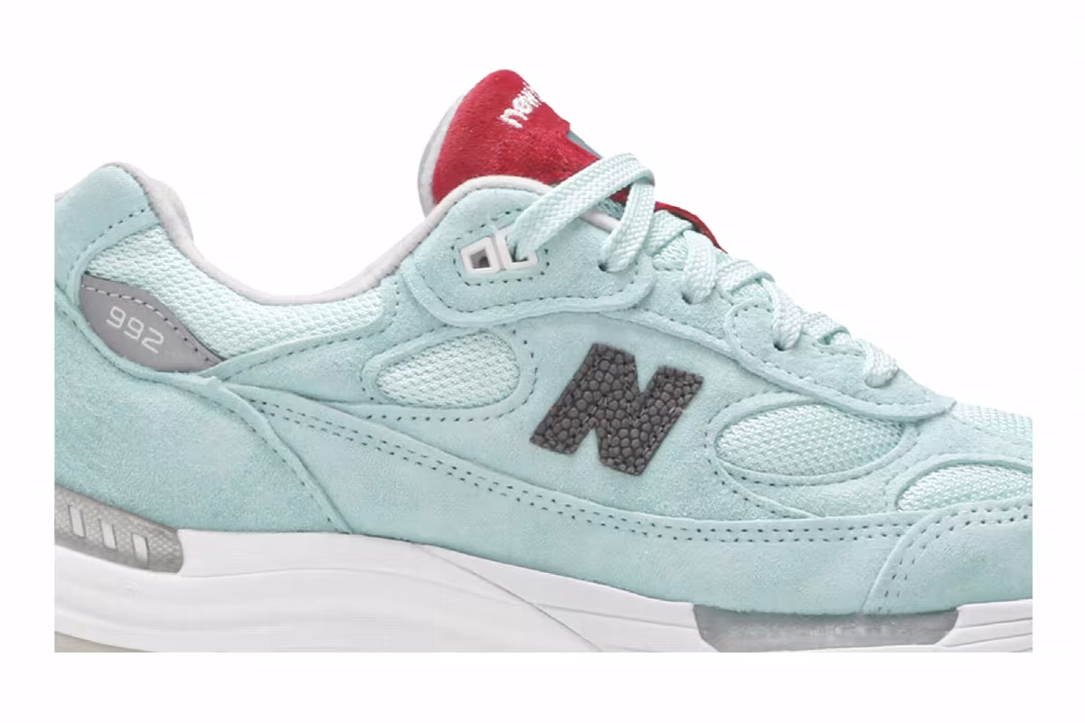 Kith x New Balance 992 Made in USA Kithmas Collection - Light Reef, view 3