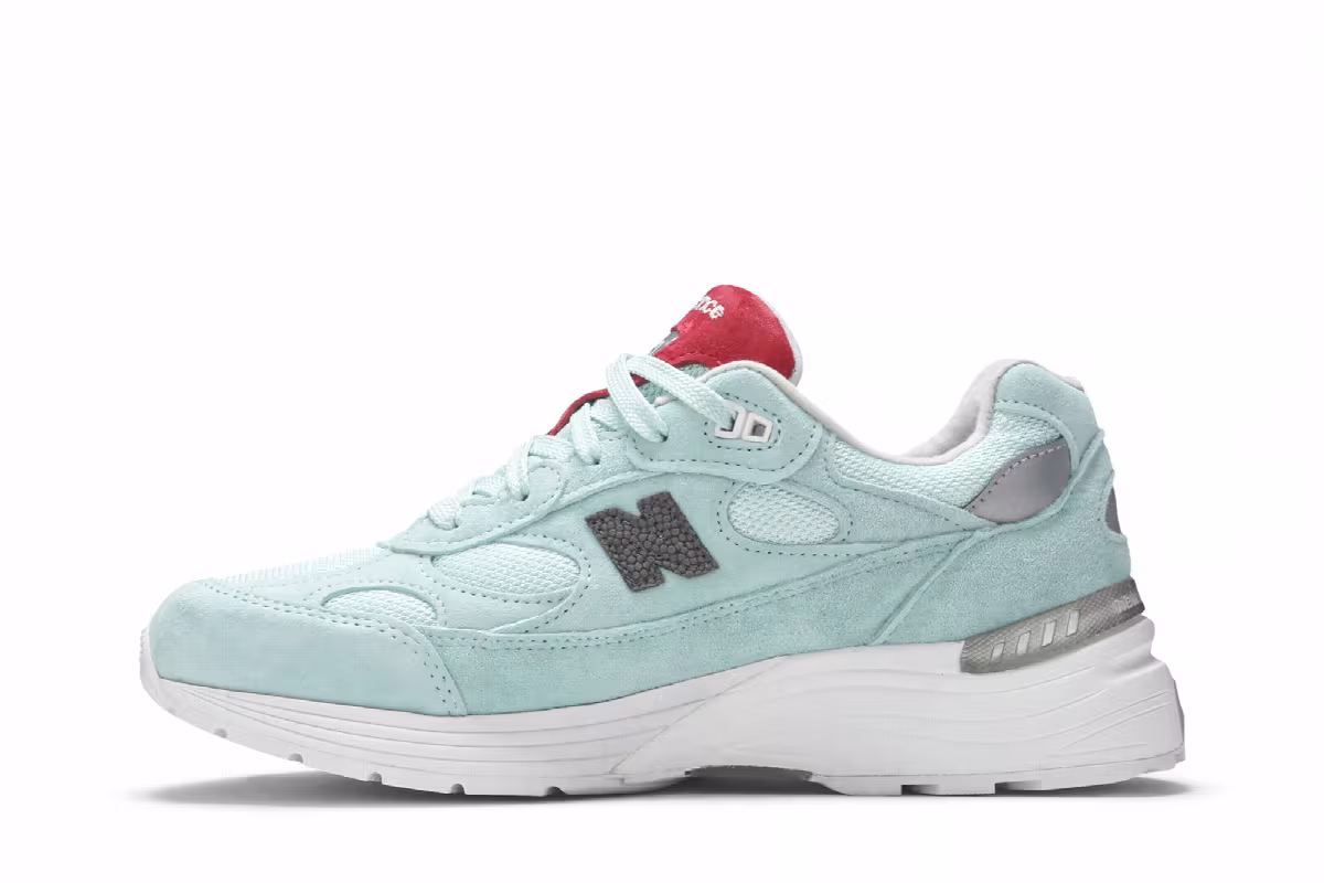 Kith x New Balance 992 Made in USA Kithmas Collection - Light Reef, view 4
