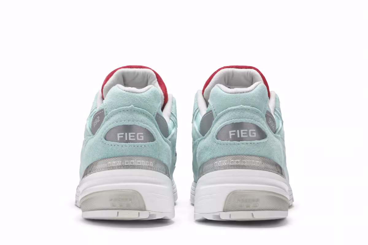 Kith x New Balance 992 Made in USA Kithmas Collection - Light Reef, view 7
