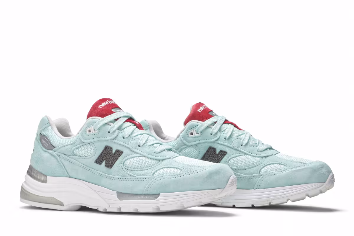 Kith x New Balance 992 Made in USA Kithmas Collection - Light Reef, view 9