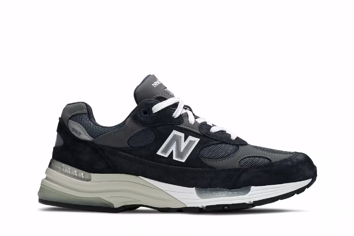 New Balance 992 Made in USA Navy Grey, view 2