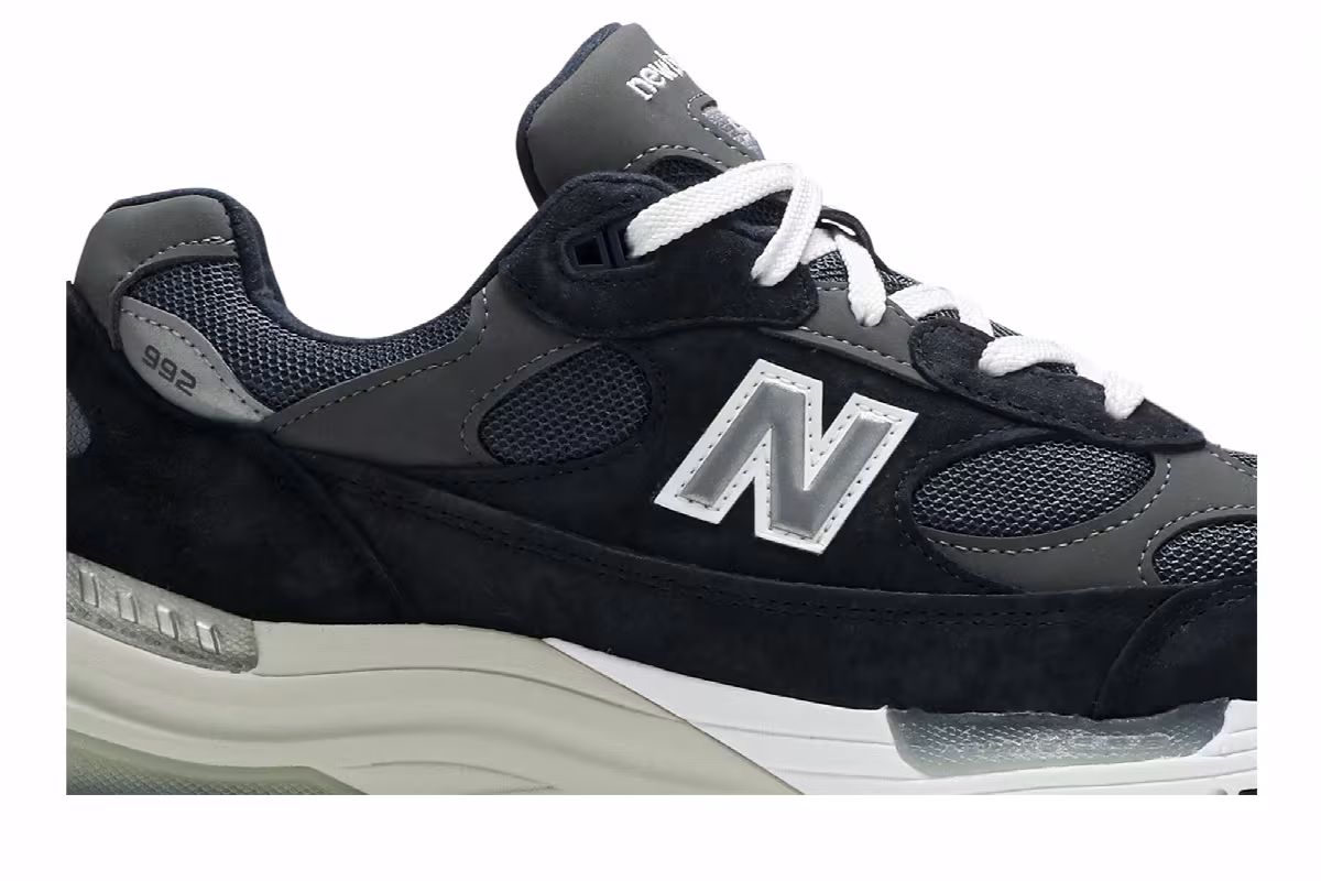 New Balance 992 Made in USA Navy Grey, view 3
