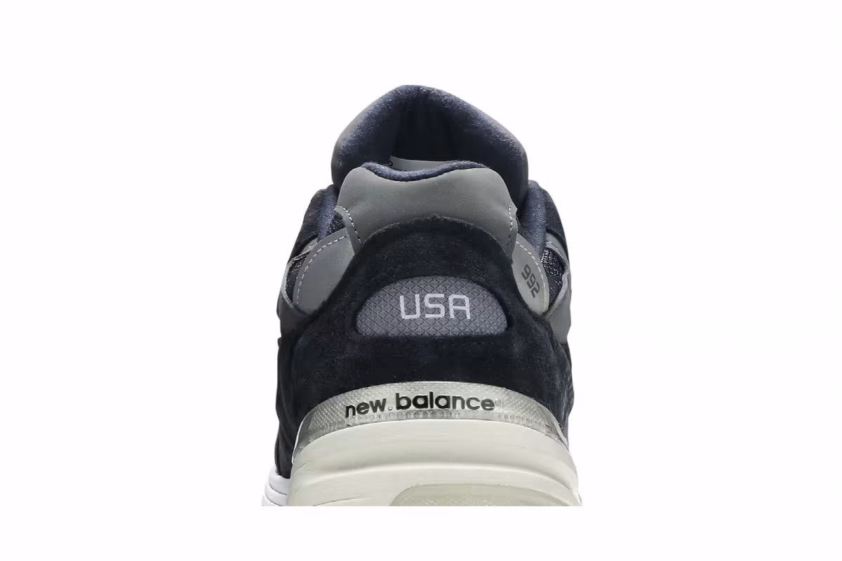 New Balance 992 Made in USA Navy Grey, view 8
