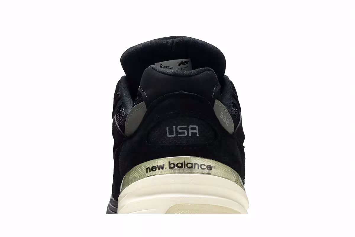 New Balance 992 Made in USA Black Grey, view 8
