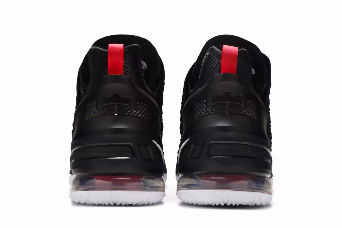 Nike LeBron 18 Black University Red, view 7