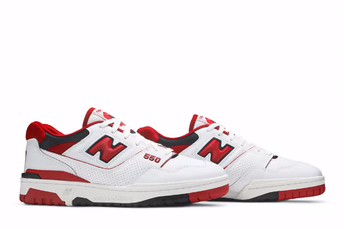 New Balance 550 White Team Red, view 9