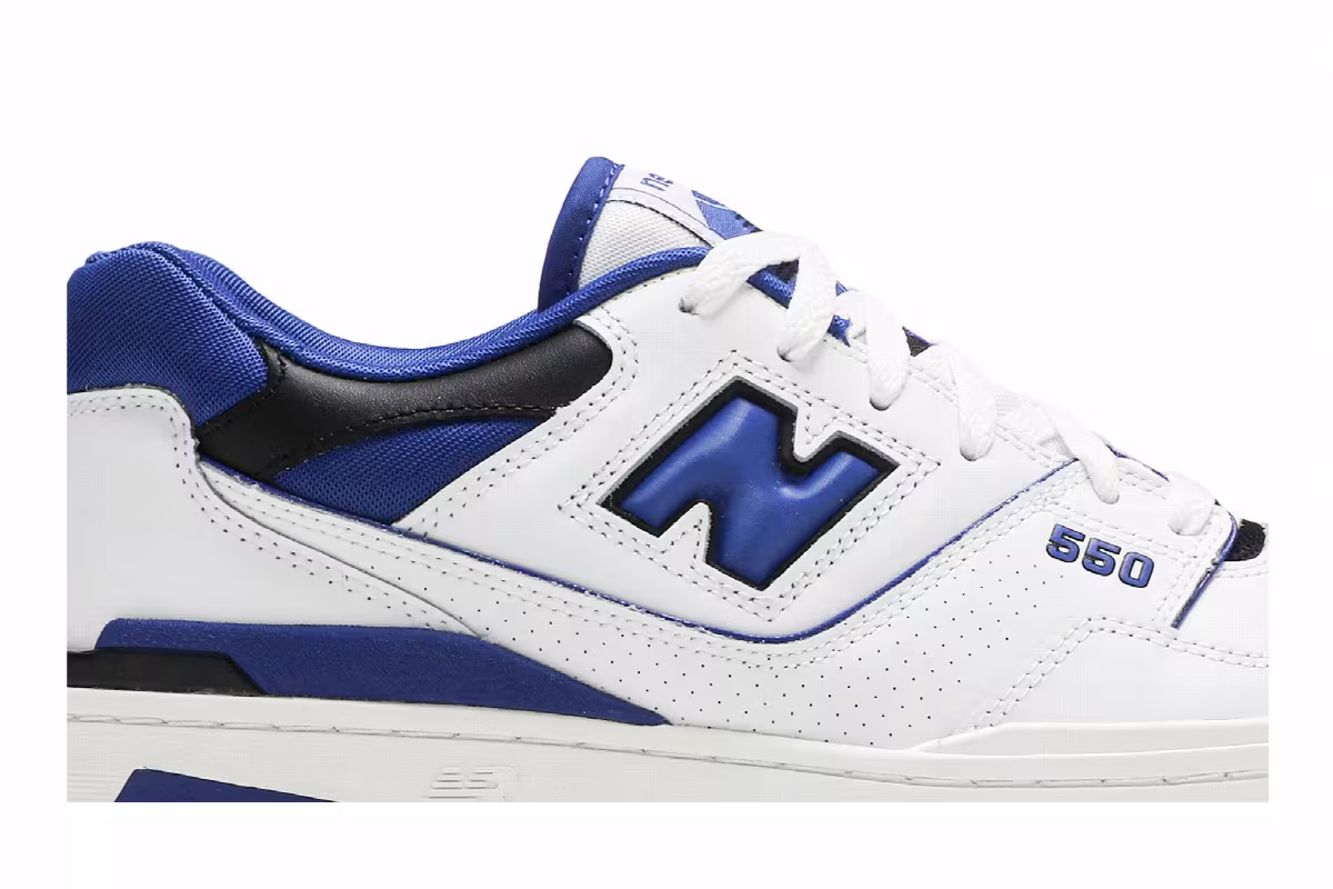 New Balance 550 White Team Royal, view 3
