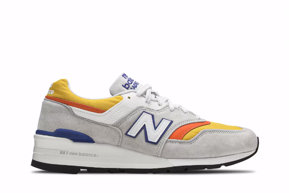 New Balance 997 Made In USA Grey Orange, view 2
