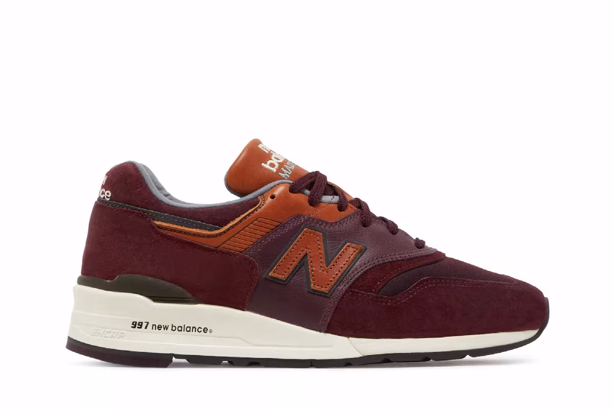 New Balance 997 Made in USA Ski Pack - Burgundy, view 2