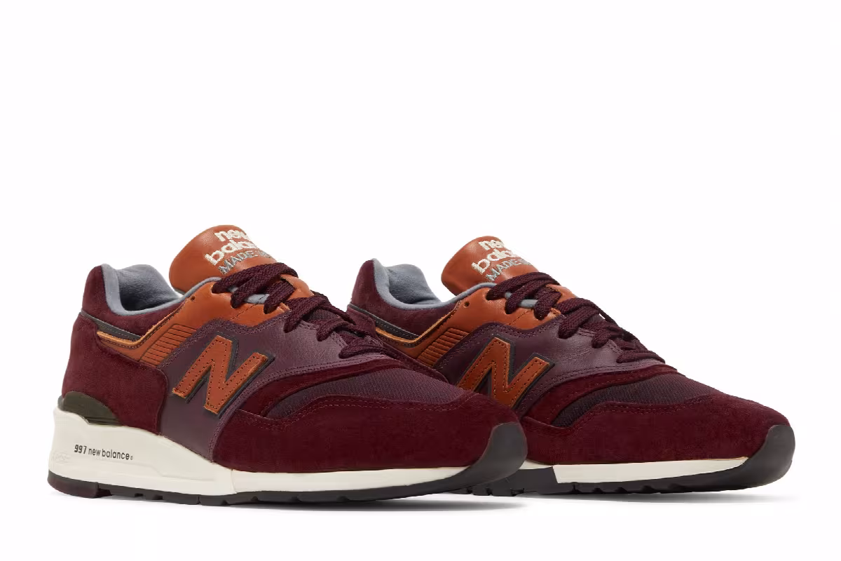 New Balance 997 Made in USA Ski Pack - Burgundy, view 9