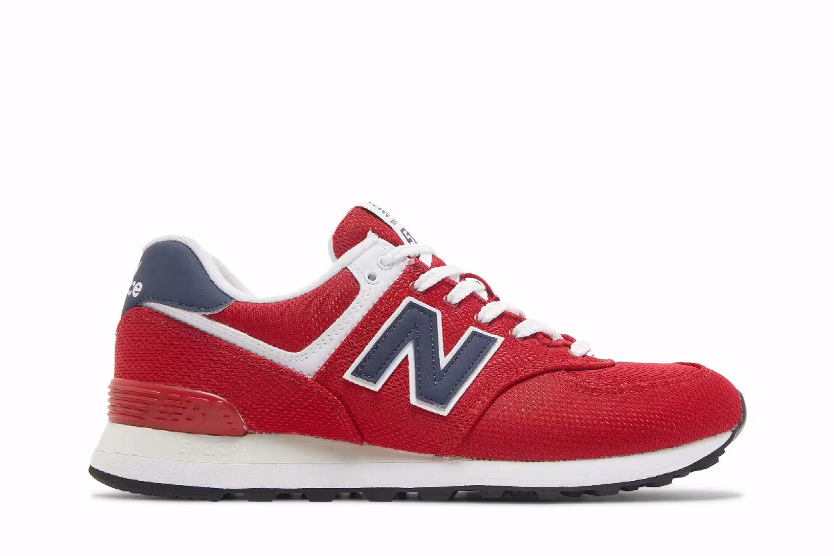 New Balance 574 Team Red Indigo, view 2