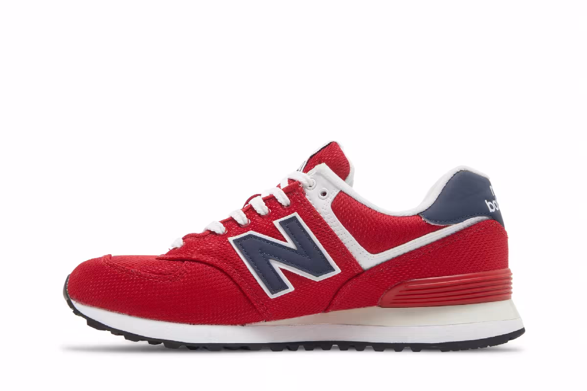 New Balance 574 Team Red Indigo, view 4