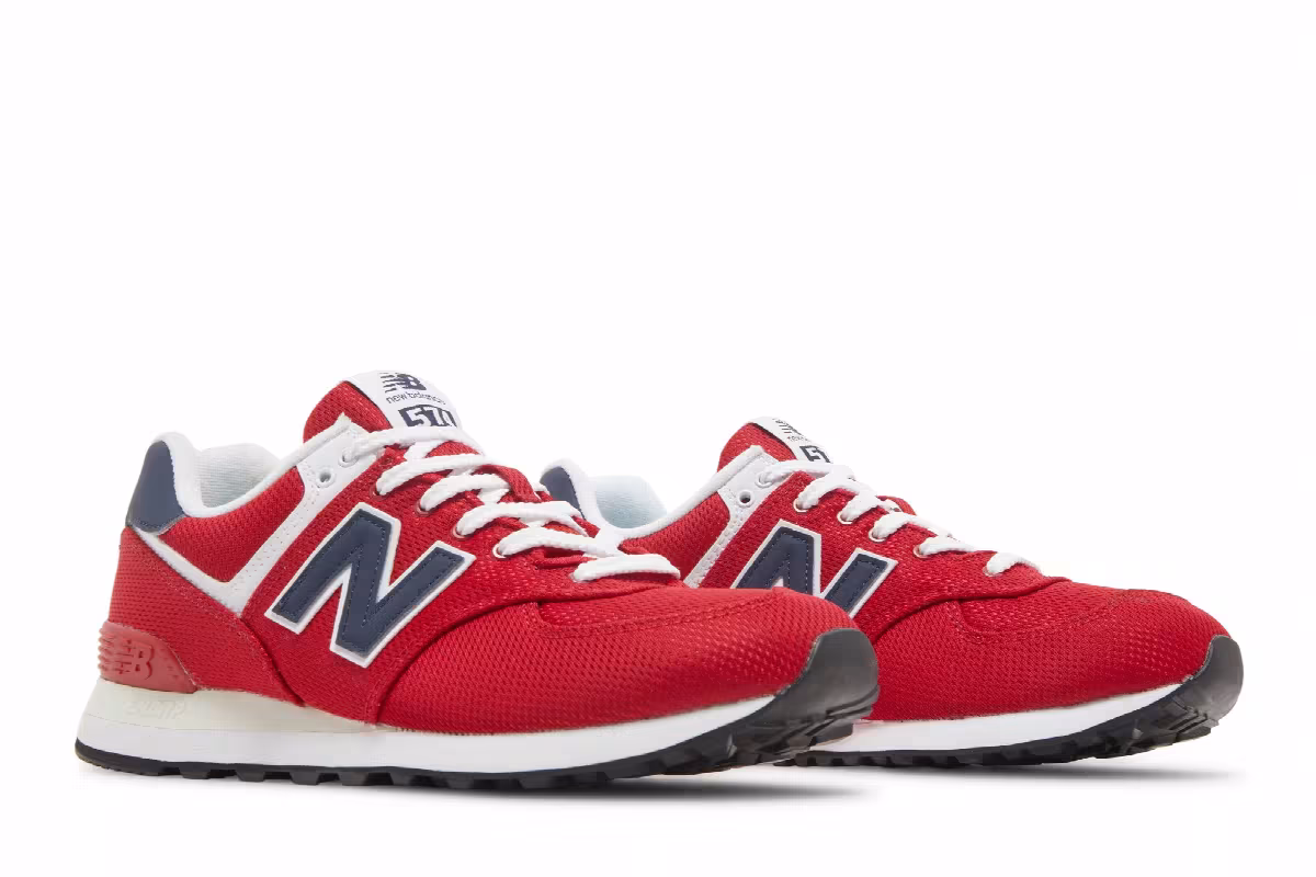 New Balance 574 Team Red Indigo, view 9