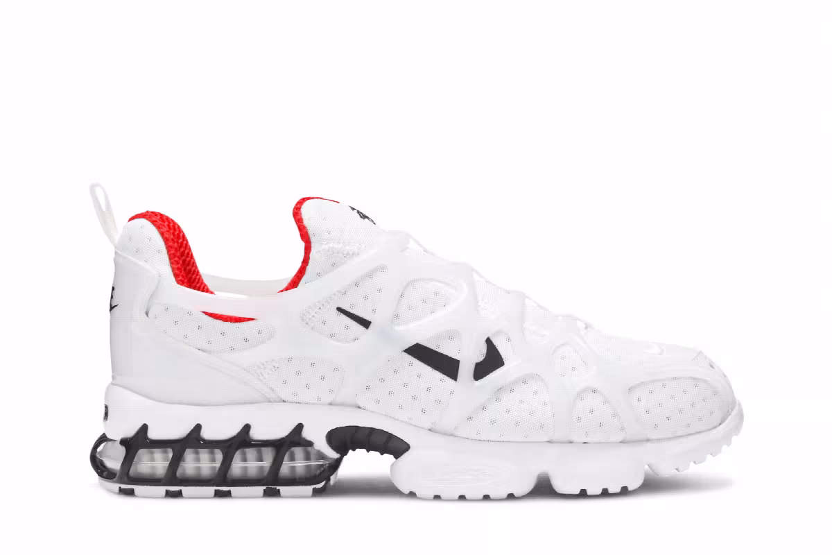 Stussy x Nike Air Zoom Spiridon Kukini White, view 2