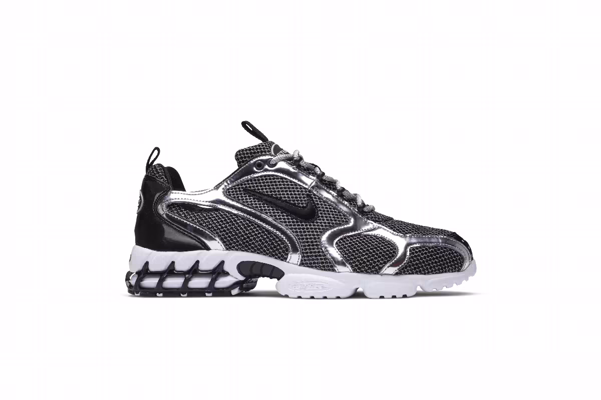 Stussy x Nike Air Zoom Spiridon Caged 2 Pure Platinum, view 2